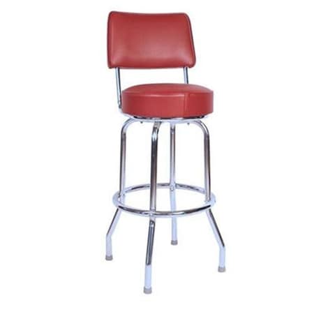 Richardson Seating Corp Richardson Seating Corp 1957WIN-24 1957- 24 in. Floridian Swivel Counter Stool; Wine;  - Chrome 1957WIN-24